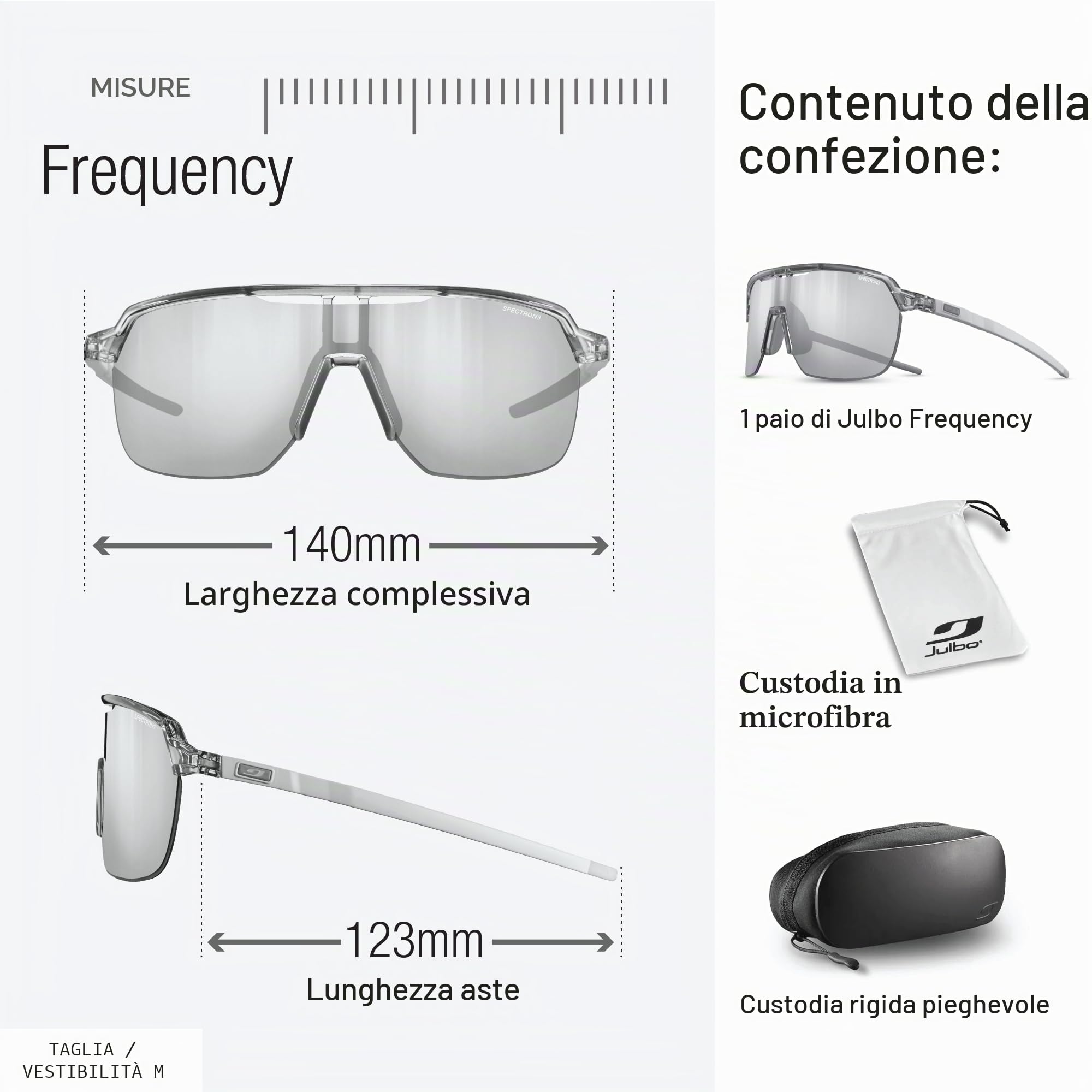 Julbo Frequency Occhiali da sole Corsa, ciclismo Unisex - Adulto (Pacco da 1)