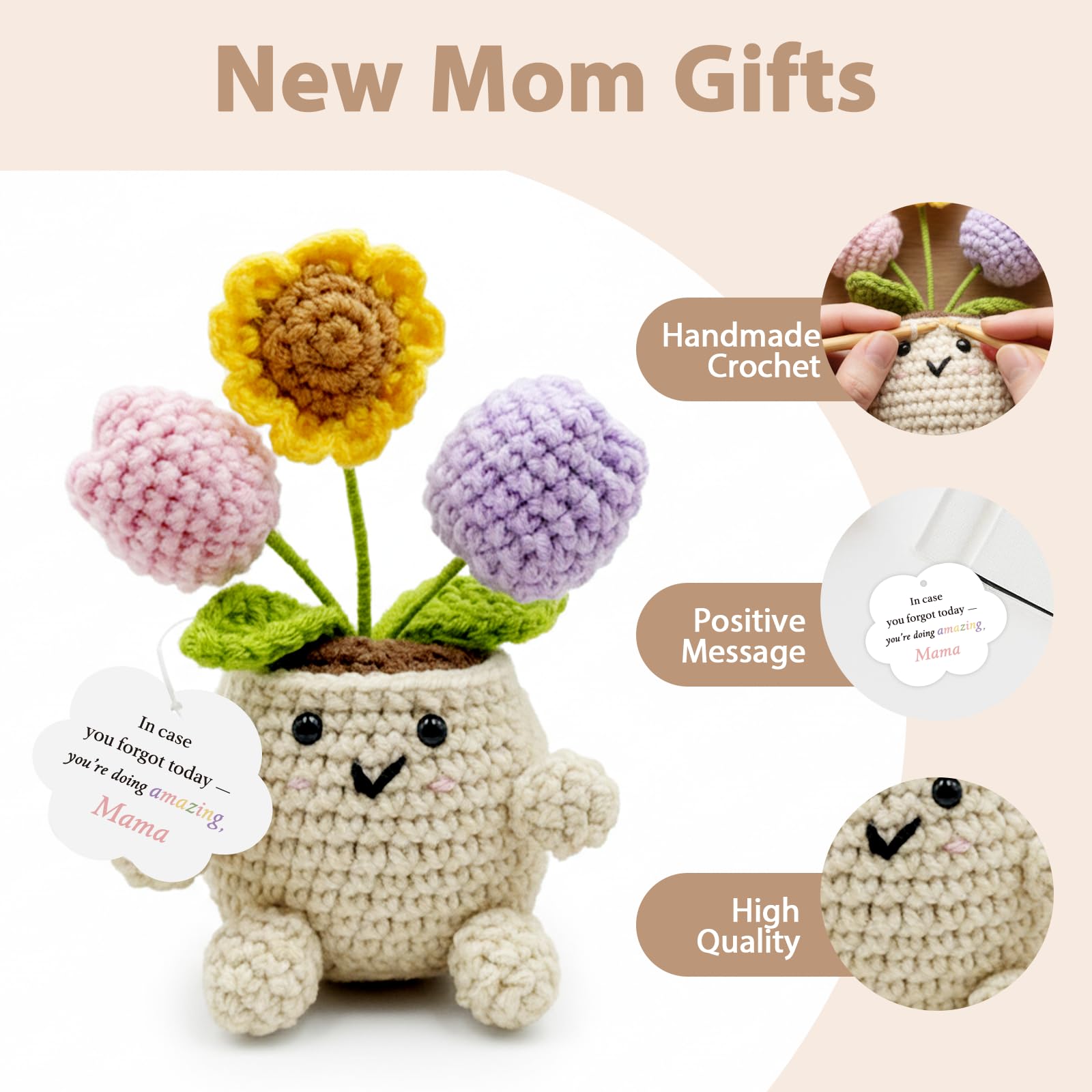 New Mom Gifts - First Mothers Day Gifts for New Moms Care Package After Baby with Postpartum Mama Essentials, Pregnancy Gift for First Time Mom To Be Gift for Expecting Moms