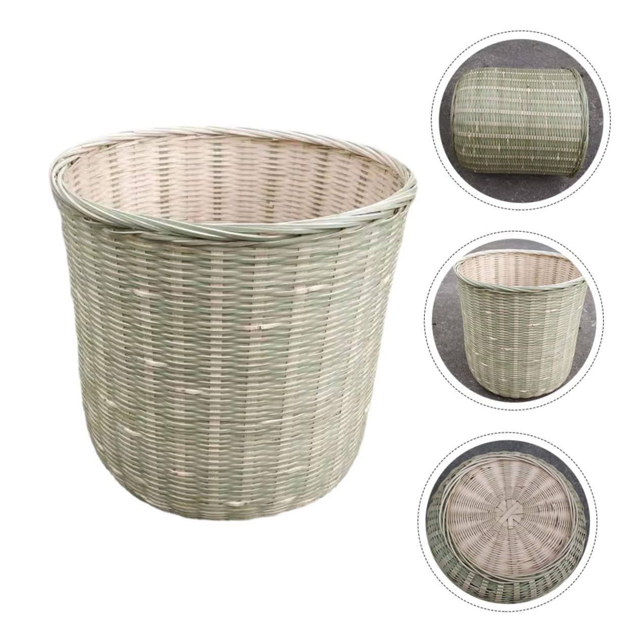 DOITOOL Cesto in Bambù Tessuto Versatile Per Cucina e Casa Portaoggetti Multiuso Per Verdure Abiti e Rifiuti Organizzatore Naturale
