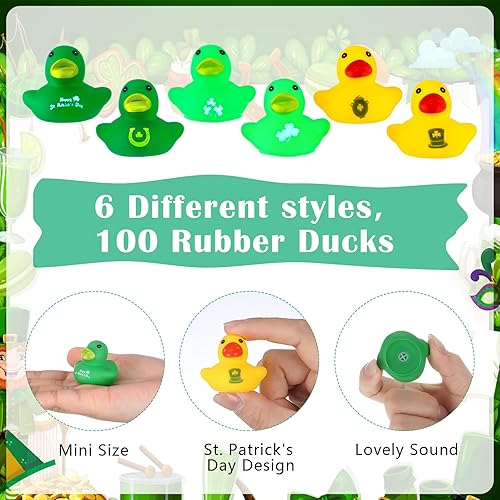 Miniatura 2 de 100 mini patos de goma de Halloween de 1.57 pulgadas, pequeños patos de goma a granel para cáncer de mama, patos de goma de Navidad para regalos de