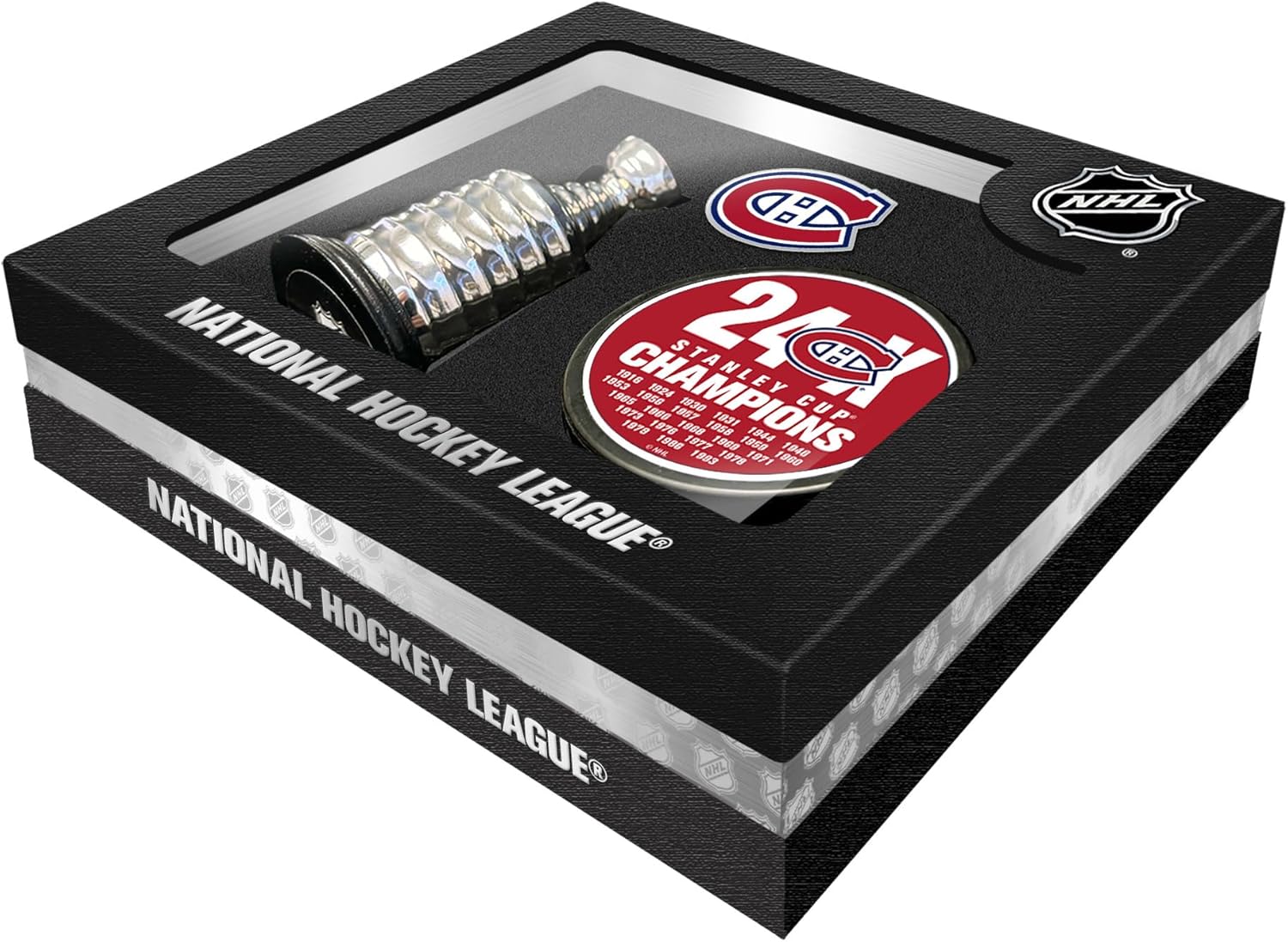 Sports Decor Montreal Canadiens Stanley Cup Champs Puck + Replica Cup Gift Box Set
