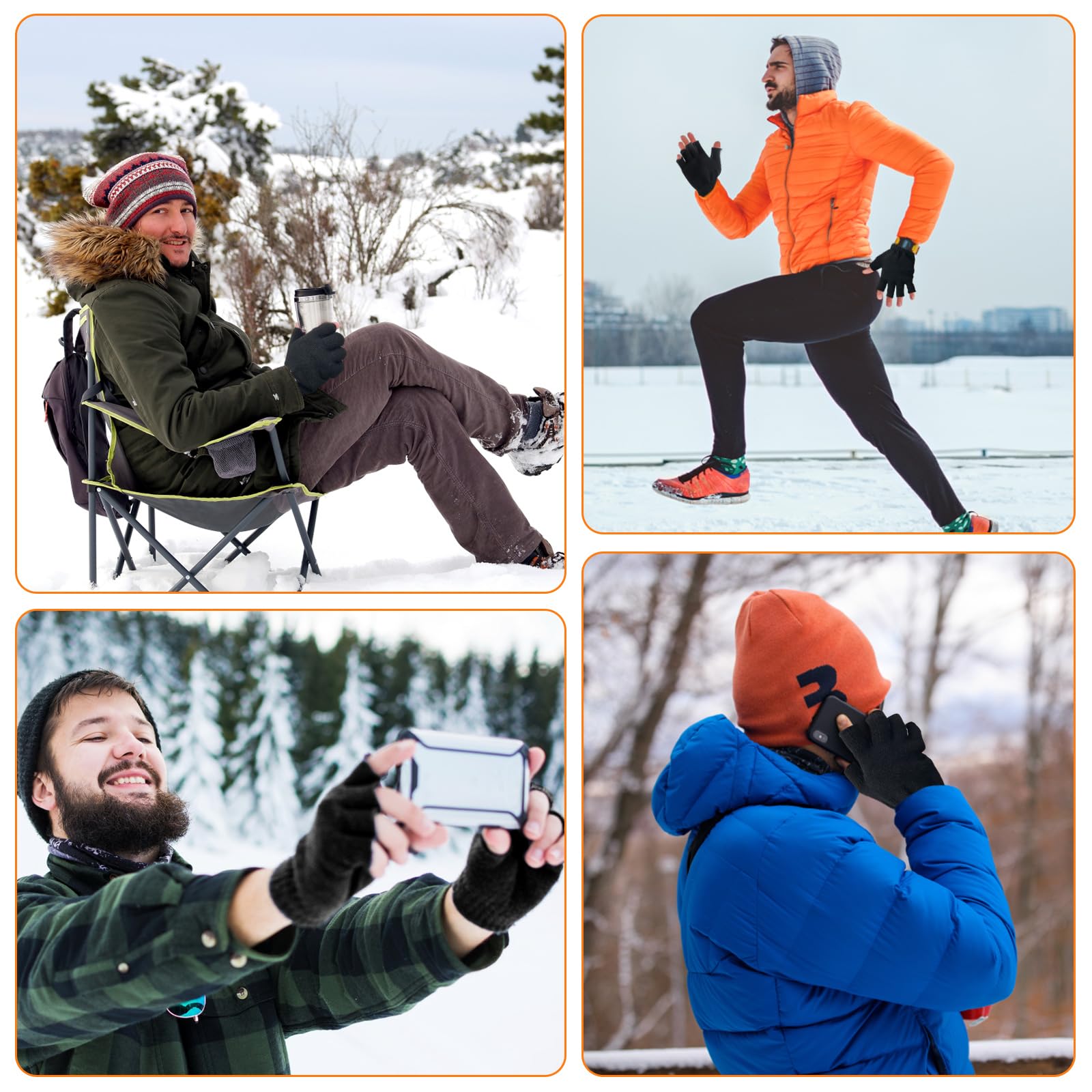 Talifoca Guantes térmicos con pantalla táctil para mujer y hombre, forro polar cálido para esquí, ciclismo, trabajo