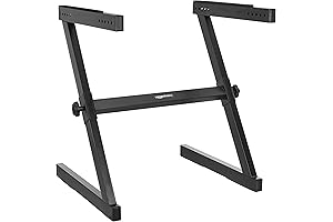 AmazonBasics Fixed Height Heavy-Duty Keyboard Stand in Sleek Black