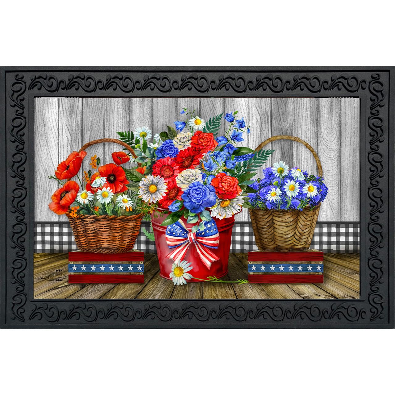 Briarwood Lane Red White and Beautiful Doormat