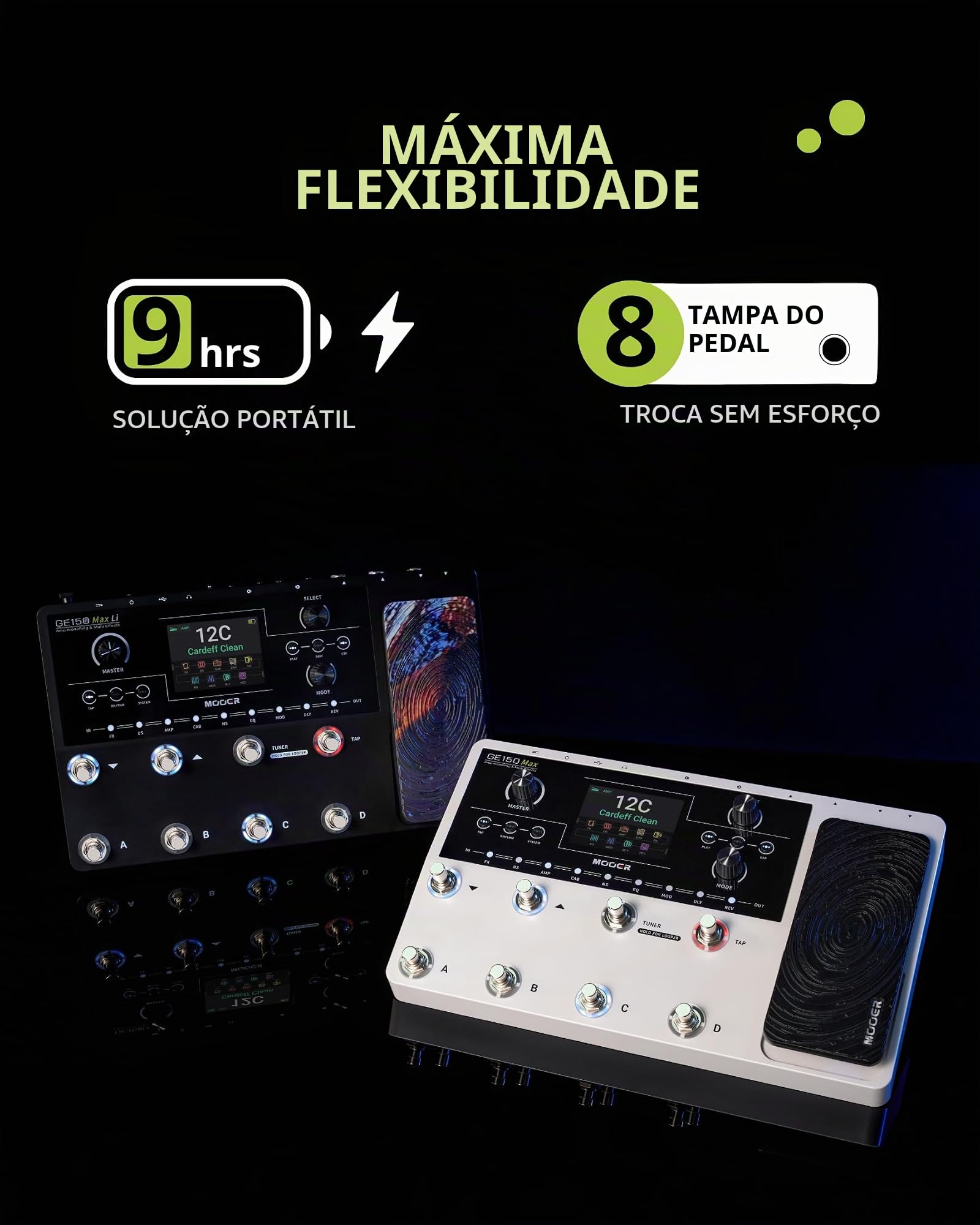 MOOER Ge150 Max Li - Pedal de Efeitos Guitarra com Modelagem de