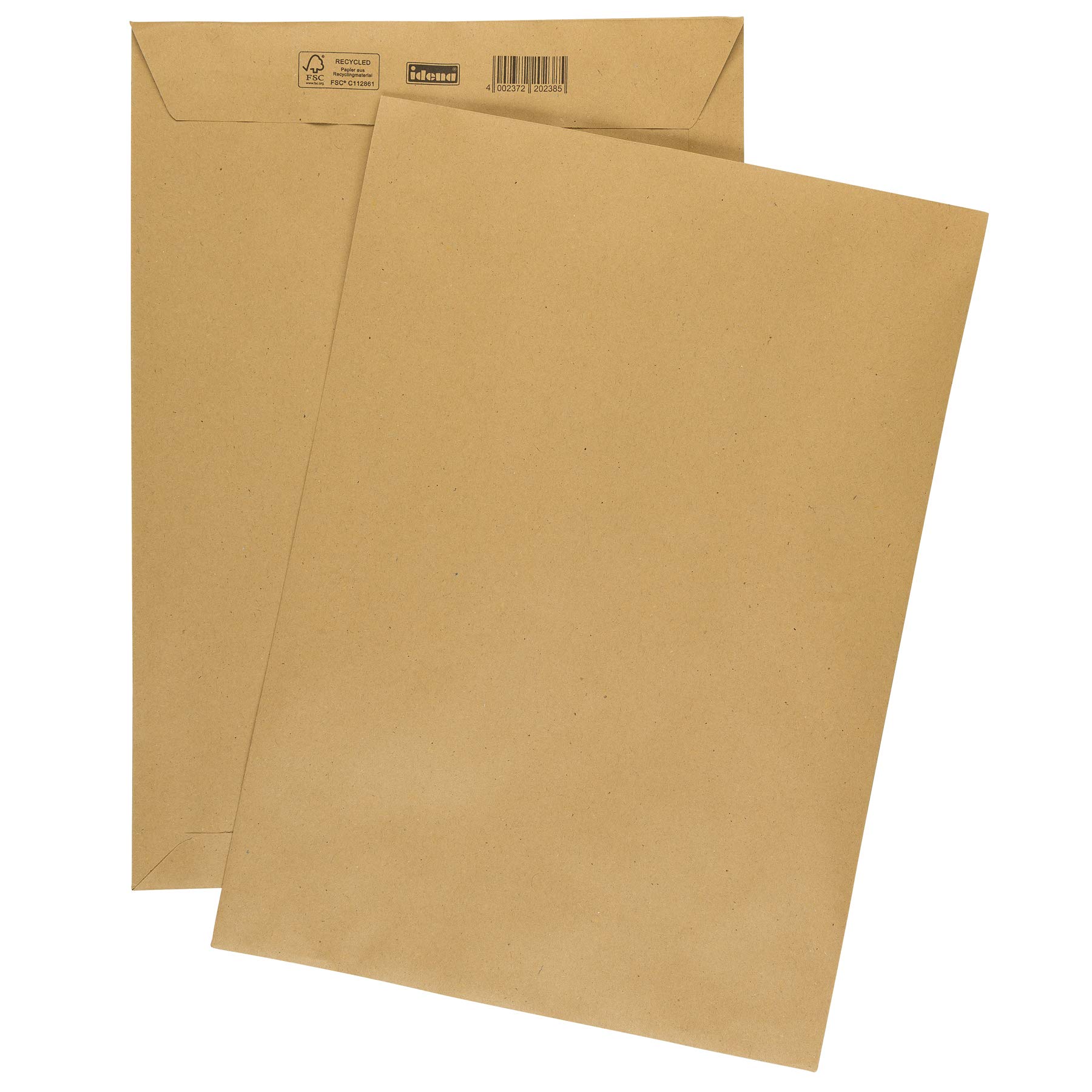 Idena 10238 - Enveloppe d'expédition DIN C4, 90 g/m², autocollante, sans fenêtre brun natron, 250 pièces