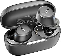 Vista 17 de TOZO Auriculares inalámbricos A1 Bluetooth 5.3 de peso ligero en el oído IPX5 Auriculares impermeables 2 micrófonos para llamadas AI, auriculares