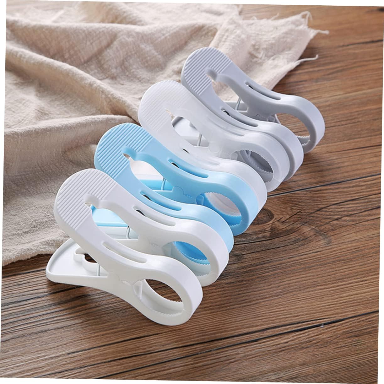 10pcs Large Non- Plastic Quilt Clips Windproof Laundry Clothespins for Heavy Clothes for Balconies Yards and Apartments