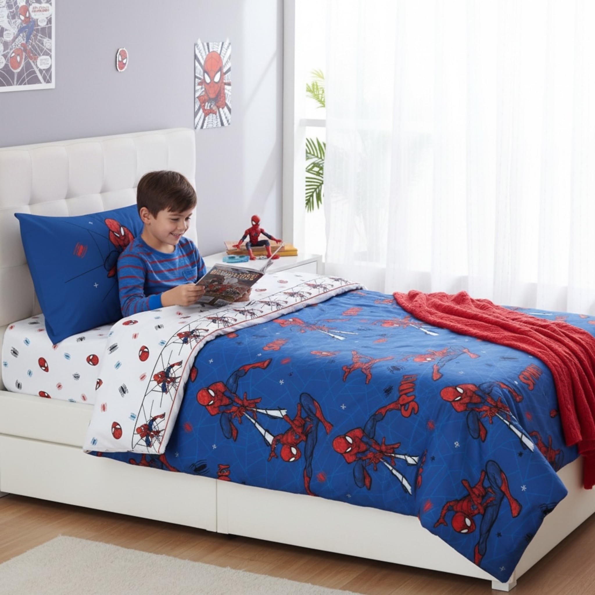 Copriletto Primaverile Spider Man Spidey Marvel Caleffi Singolo