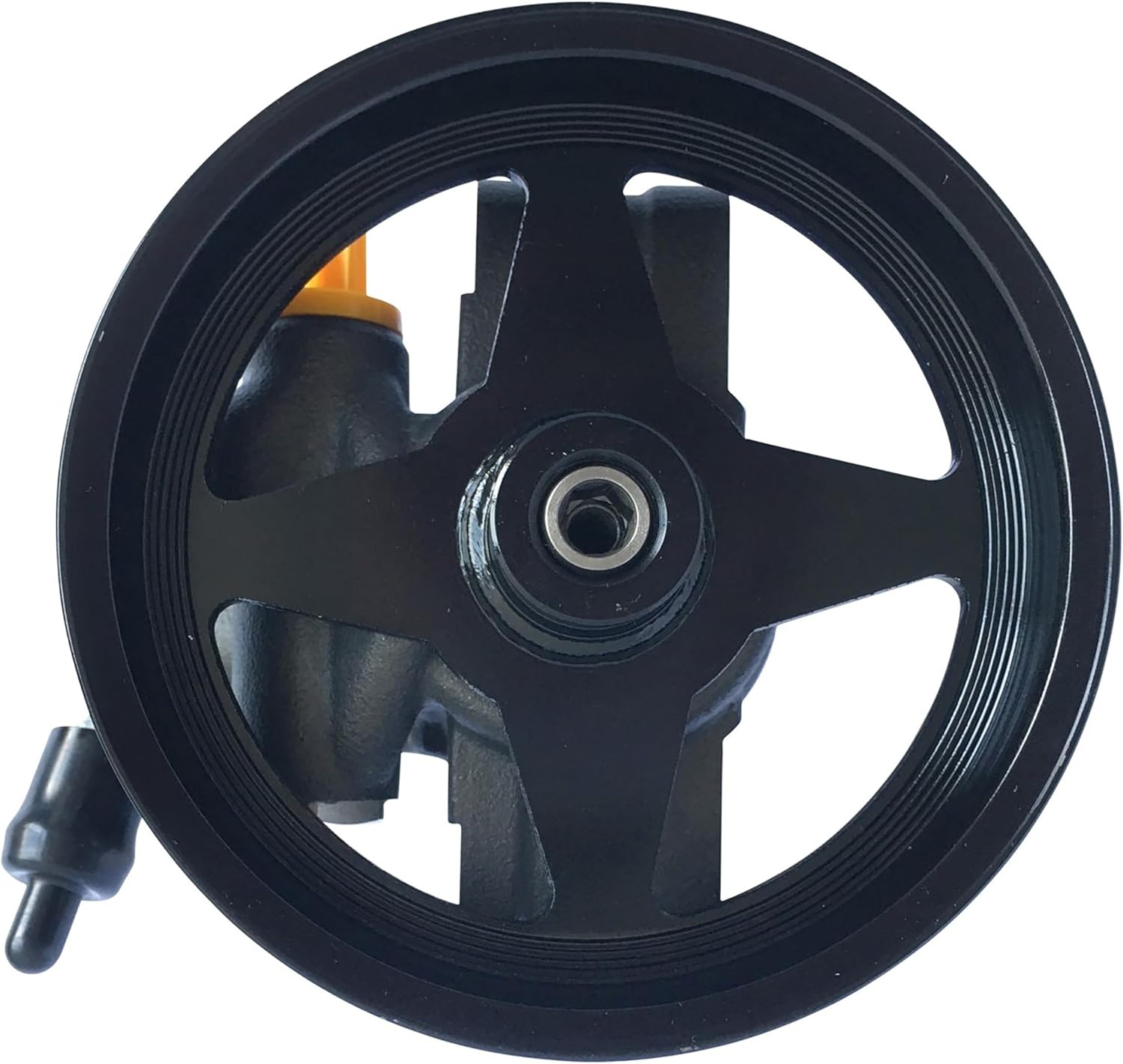 Edelmann Elite Power Steering Pump 6004PX W/Pulley/Pipe - for 2004-97 Ford E-Series Van, 04-00 Ford Excursion, 07-99 Ford F Series Trk; W/8 Groove Pulley; V-8