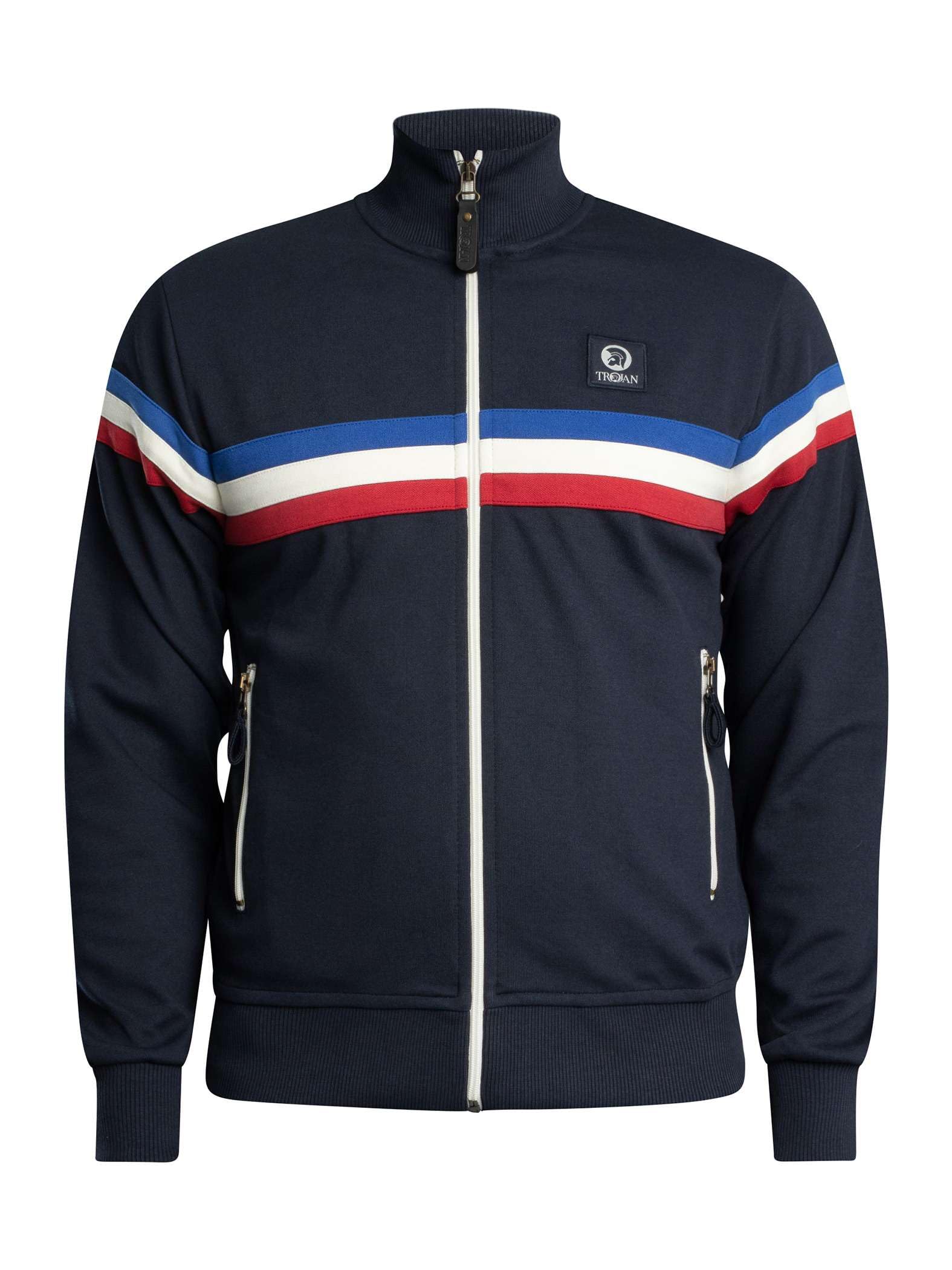 Trojan Herren Trainingsjacke Mit Retro-Streifen, Powder