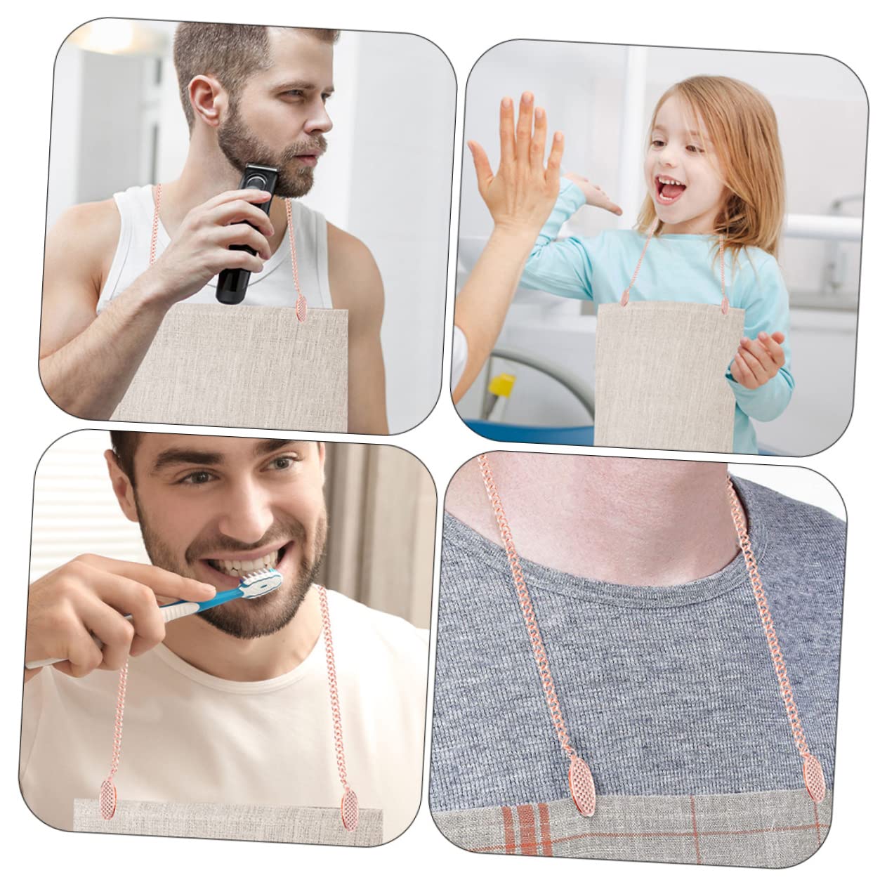 8pcs Portable Bib Clips Multifunction Napkin Holders for Dining Party Use Easy to Use and Prevents Loss of Items