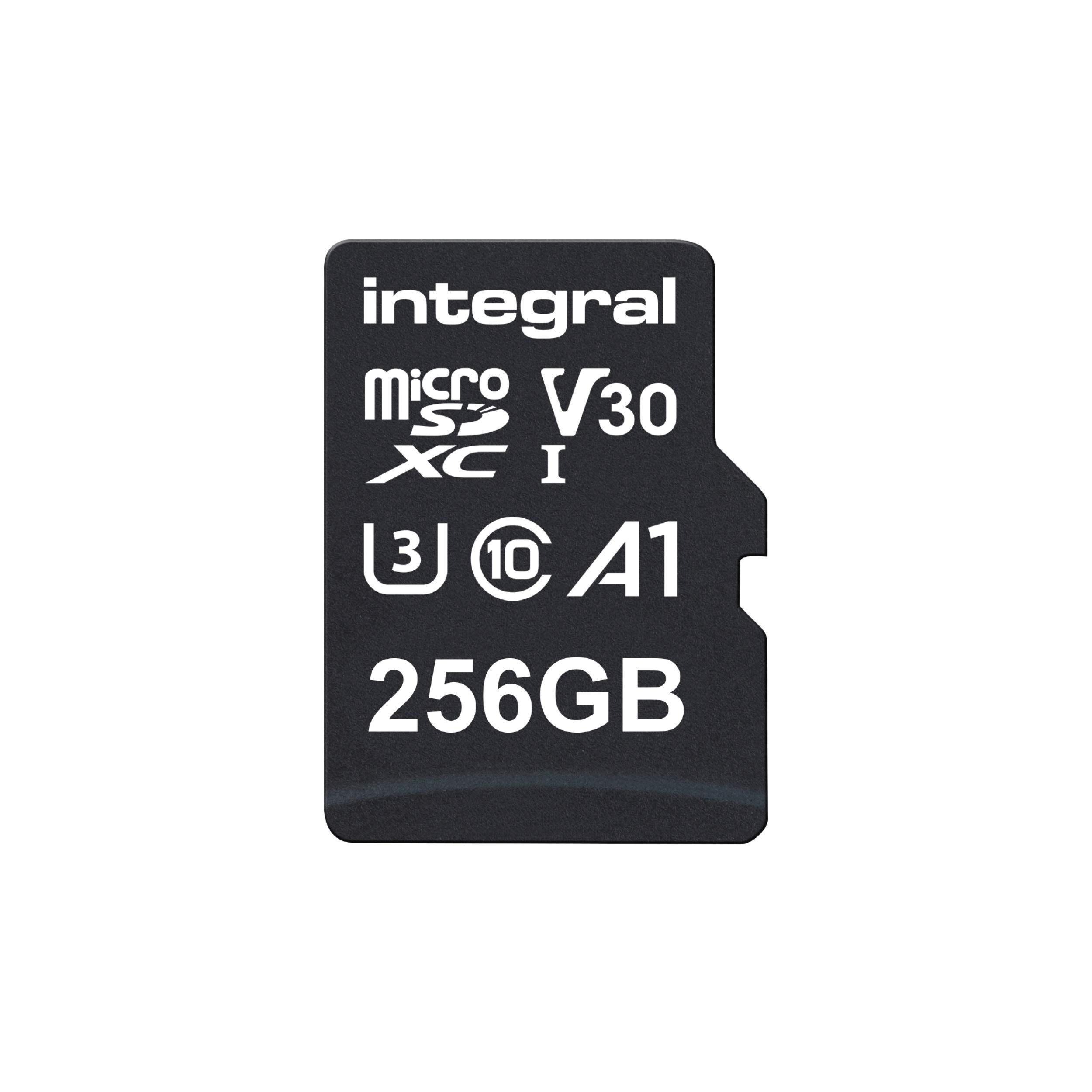 Integral Ultimapro Premium Microsdxc Uhs U3 V30 A1 Memory Card 50Mb/S Write 100Mb/S Read, 256Gb