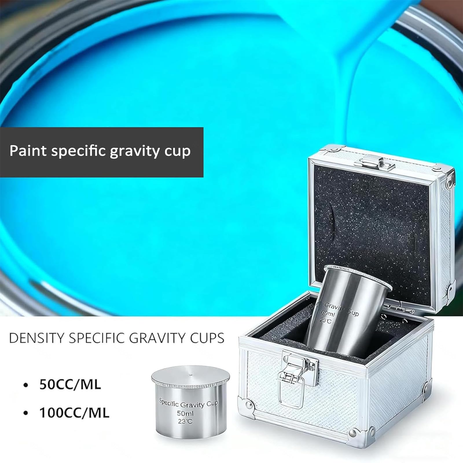 Picnómetro líquido para medir la gravedad específica, acero inoxidable, ideal para recubrimientos, aceites y líquidos