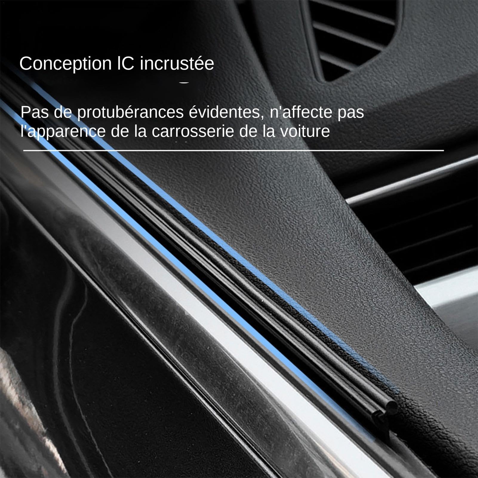 Essuie-glaces Latéraux Pour Voiture - Paire De 40 Cm, Caoutchouc Résistant, Facile à Installer Sans Outil