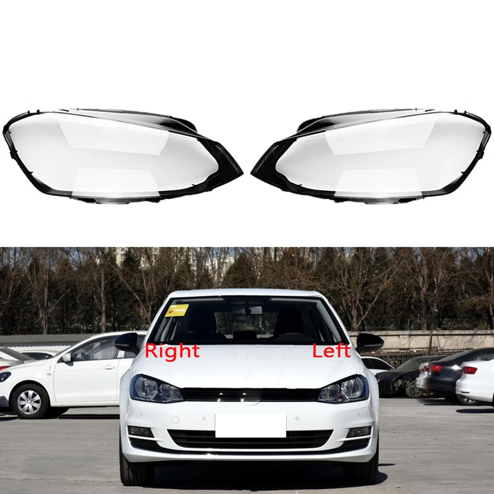 Amazon.co.jp: 車のヘッドライトカバー、フォルクスワーゲン ゴルフ 7