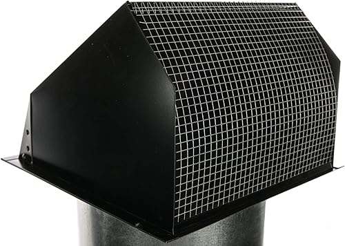 Miniatura 7 de Ventilación de pared con capucha con pantalla y amortiguador (10 pulgadas, blanco)