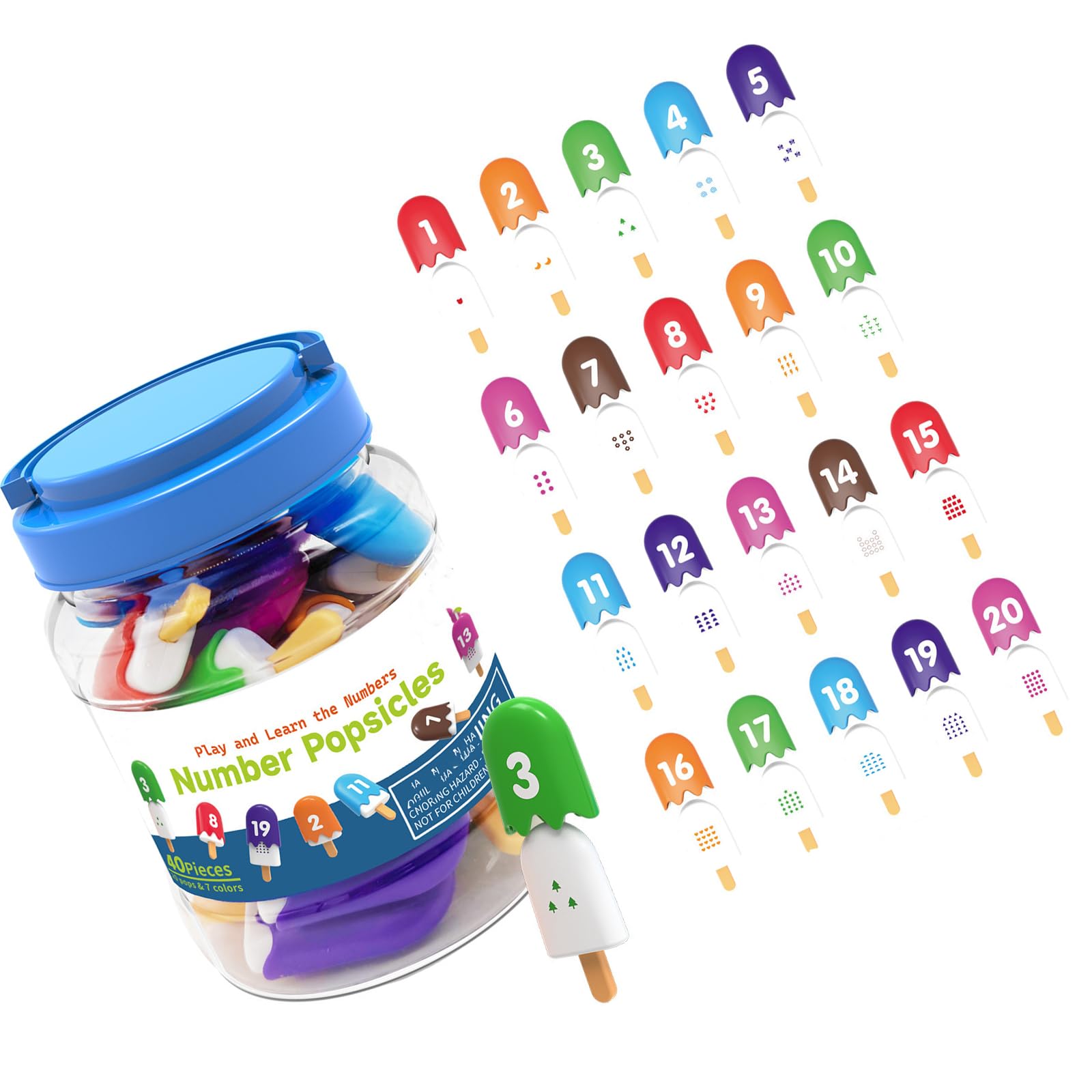 XuQiZZpp Early Learning Ice Cream Learning Toy Alphabets Numbers Recognition Educational Game For Toddler
