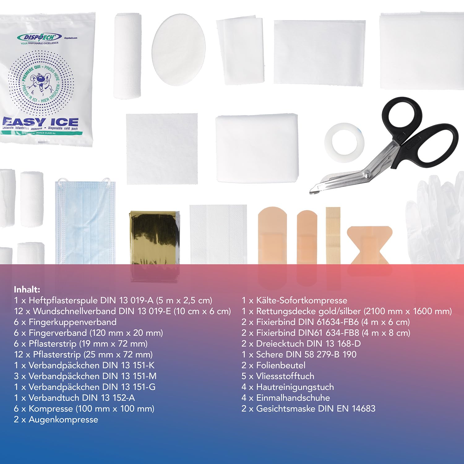 First Aid Only Verbandschrank Weiß mit 3 Fächern DIN 13157 | Gefüllter Erste-Hilfe-Schrank aus Metall zur Verbandmaterial und Medikamenten Aufbewahrung | Medizinschrank 46 x 30 x 14 cm