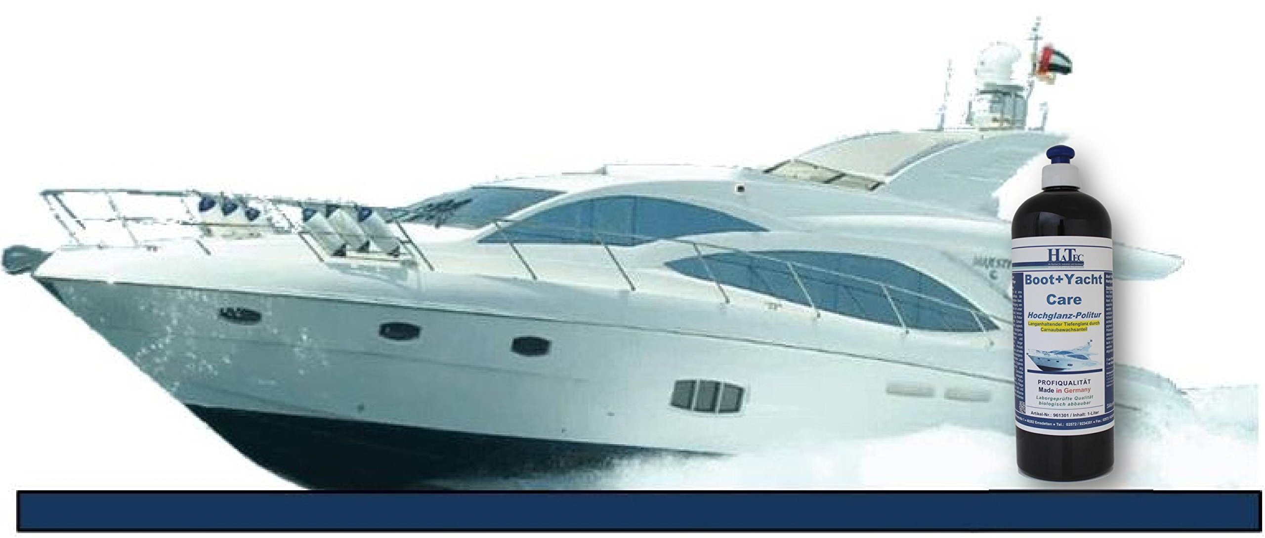 Boot+Yacht Care - Lucidante, 1 litro, a base di cera carnauba, per barca, per la cura della barca, per la lucidatura di yacht