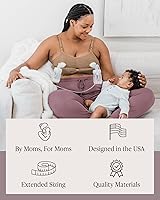 Vista 4 de Kindred Bravely Sublime - Brasier de bombeo manos libres, brasier ajustable para bombeo y lactancia con EasyClip para todos los extractores de leche