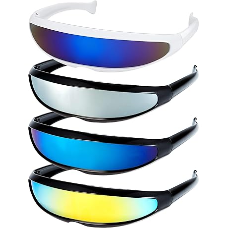 Devo Glasses | Retro Costume Eyewear Party Cosplay Accessories Sunglasses 4 Pairs...