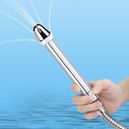 Miniatura 4 de Kit de limpieza vaginal de ducha anal con 3 cabezales de ducha de aluminio, boquilla de agua + bolsa de transporte de terciopelo