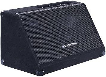 Sound Town Powered DJ PA Stage Monitor Speaker 12 500W with Compression Driver for Live Sound, Bar, Church METIS-12MPW