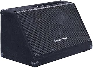 Sound Town 2-Pack Powered DJ PA Stage Monitor Speakers 12” 500W with Compression Driver for Live Sound, Bar, Church (METIS-12MPW-PAIR)