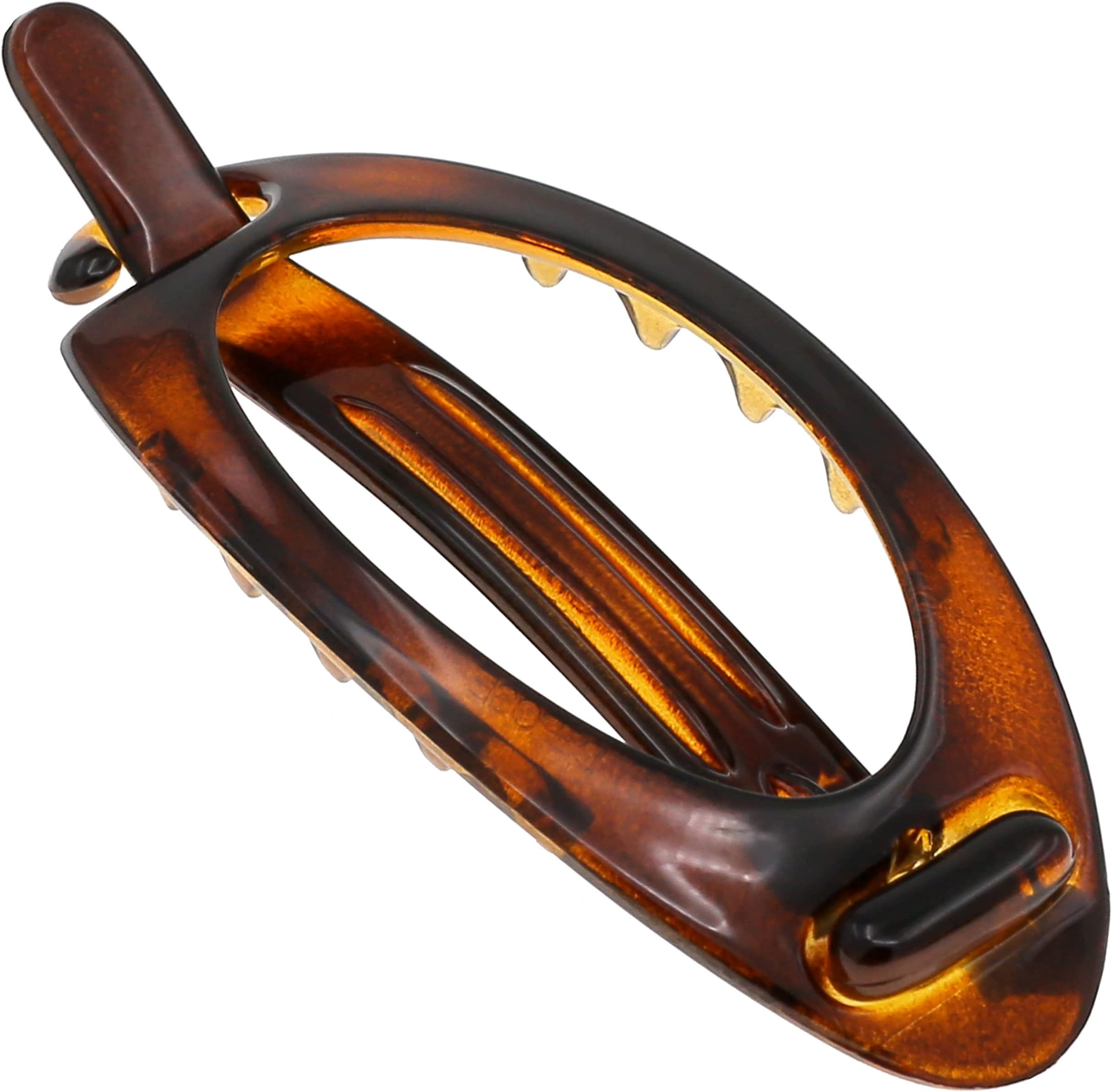 Camila Paris CP2316 French Hair Barrette Clip, Flexible Ponytail Holder No Metal Parts, Strong Hold Grip Hair Clips for Women, No Slip and Durable Styling Girls Hair Accessories, Made in France