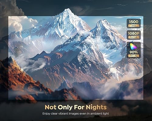 Miniatura 3 de Proyector inteligente con WiFi 6 y Bluetooth de [1500 ANSI/Google TV/Control de voz], compatible con 4K, Proyector de películas al aire libre,