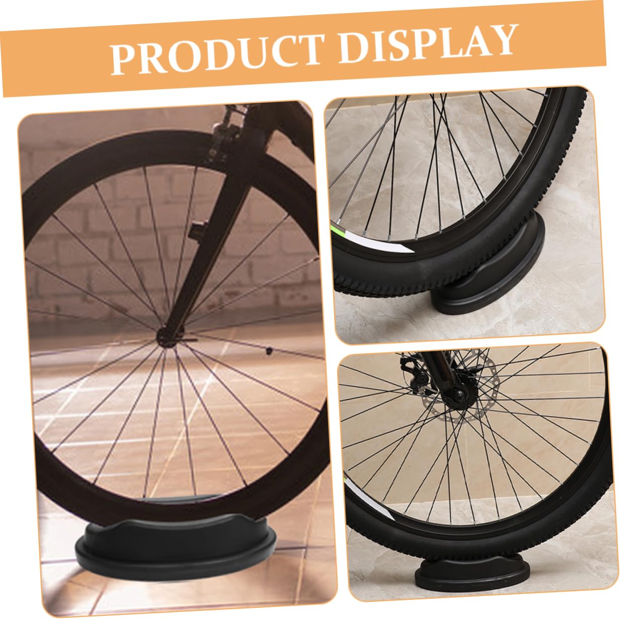 SUPVOX 4piezas Esterilla para Rueda Delantera Soporte Entrenador Ciclismo Estabilizador Bicicleta Entrenamiento Casa Soporte Bicicleta Estática Montaje Interior