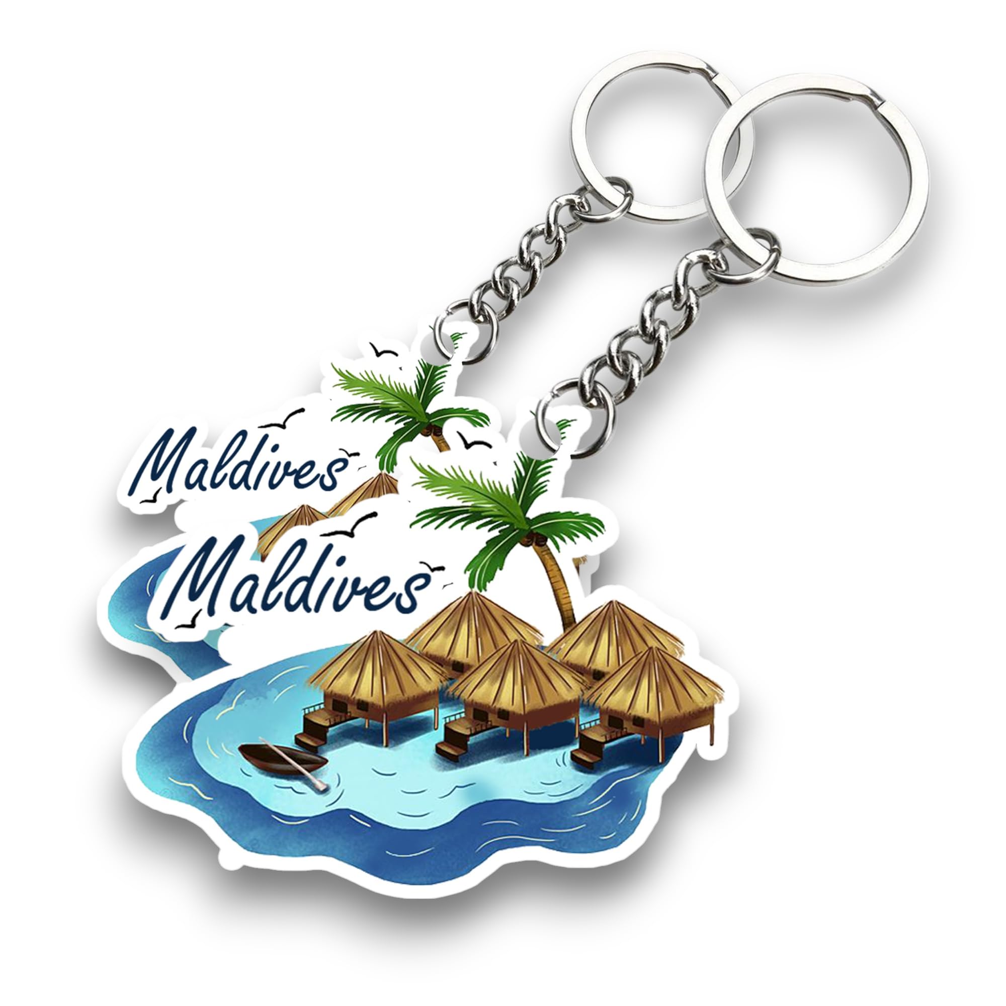 ShopTwiz Maldives Printed Beautiful Keychain (Set of 2)-picture-46