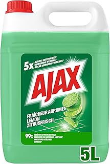 AJAX - Nettoyant Multi-Usage Ajax fraicheur agrumes – 5x actions nettoyantes – élimine instantanément la saleté – dégraisse – redonne de l'éclat – désodorise – rafraîchit– efficace à l'eau froide 5L