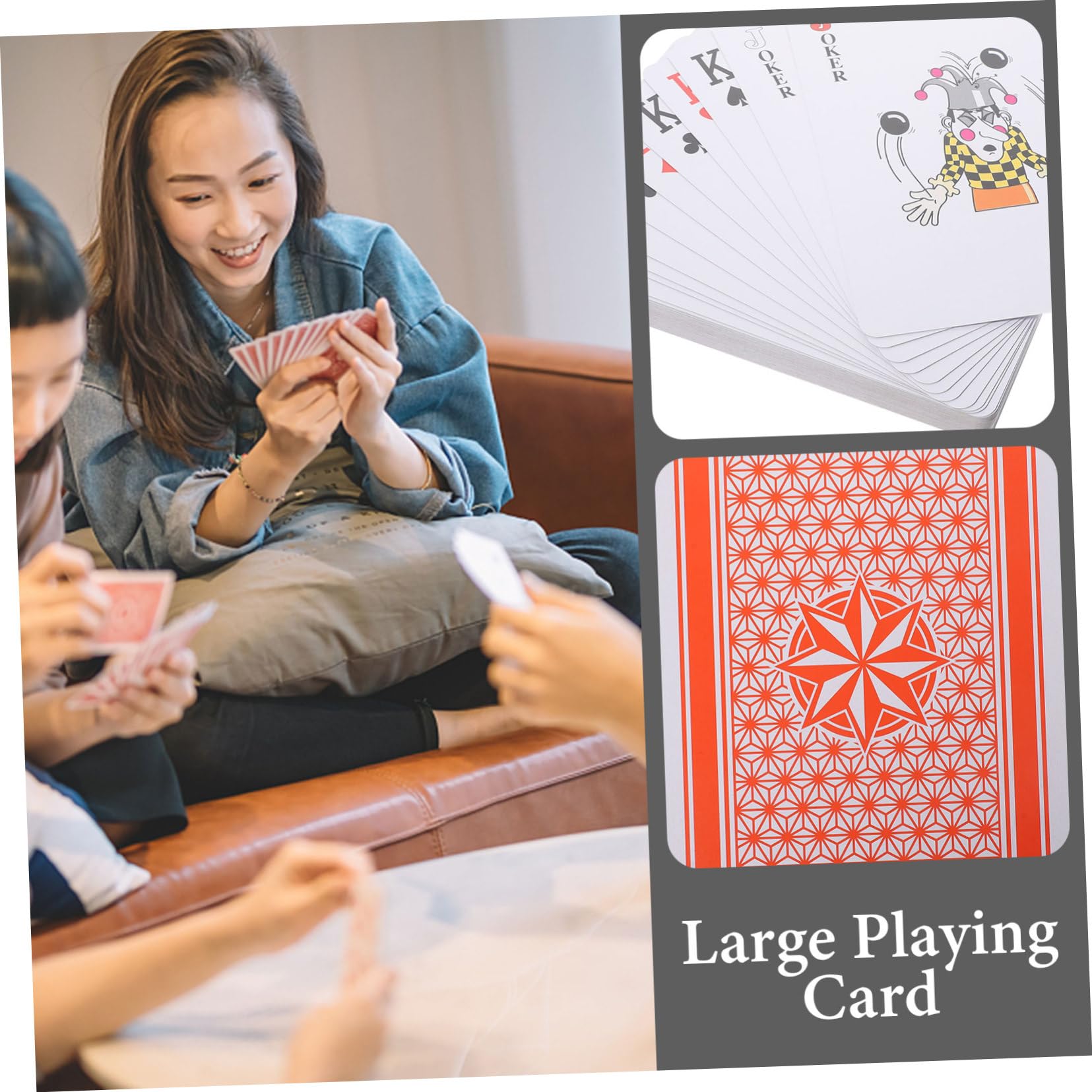 TOYANDONA Carte da Extra Large per Poker e Feste da Tavolo Resistente in Patinata per Giochi Gruppo e Divertimento Party
