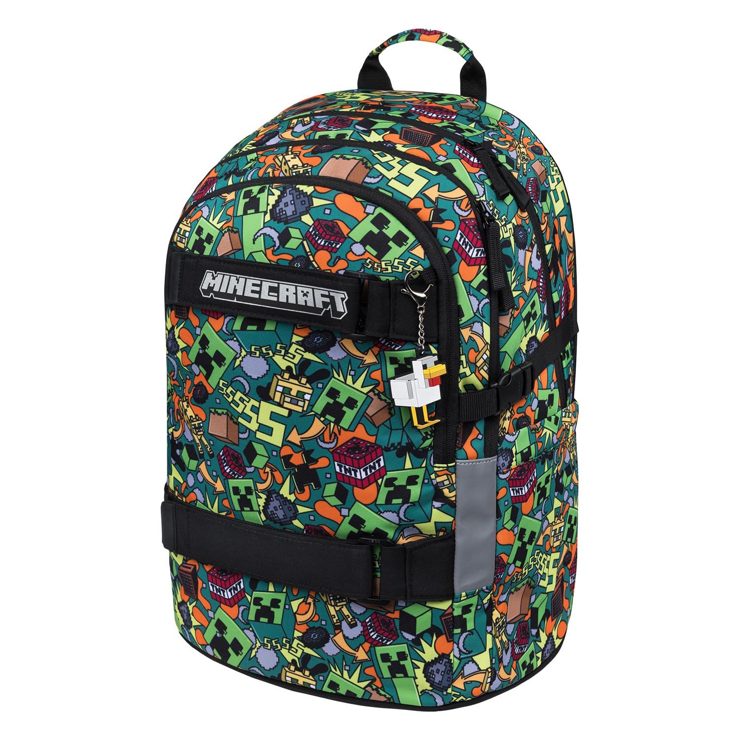 Baagl - Zaino per la scuola, per bambini, ragazzi e ragazze, skateboard, con scomparto per computer portatile e cintura sul petto, per scuola, scuola secondaria, scuola media