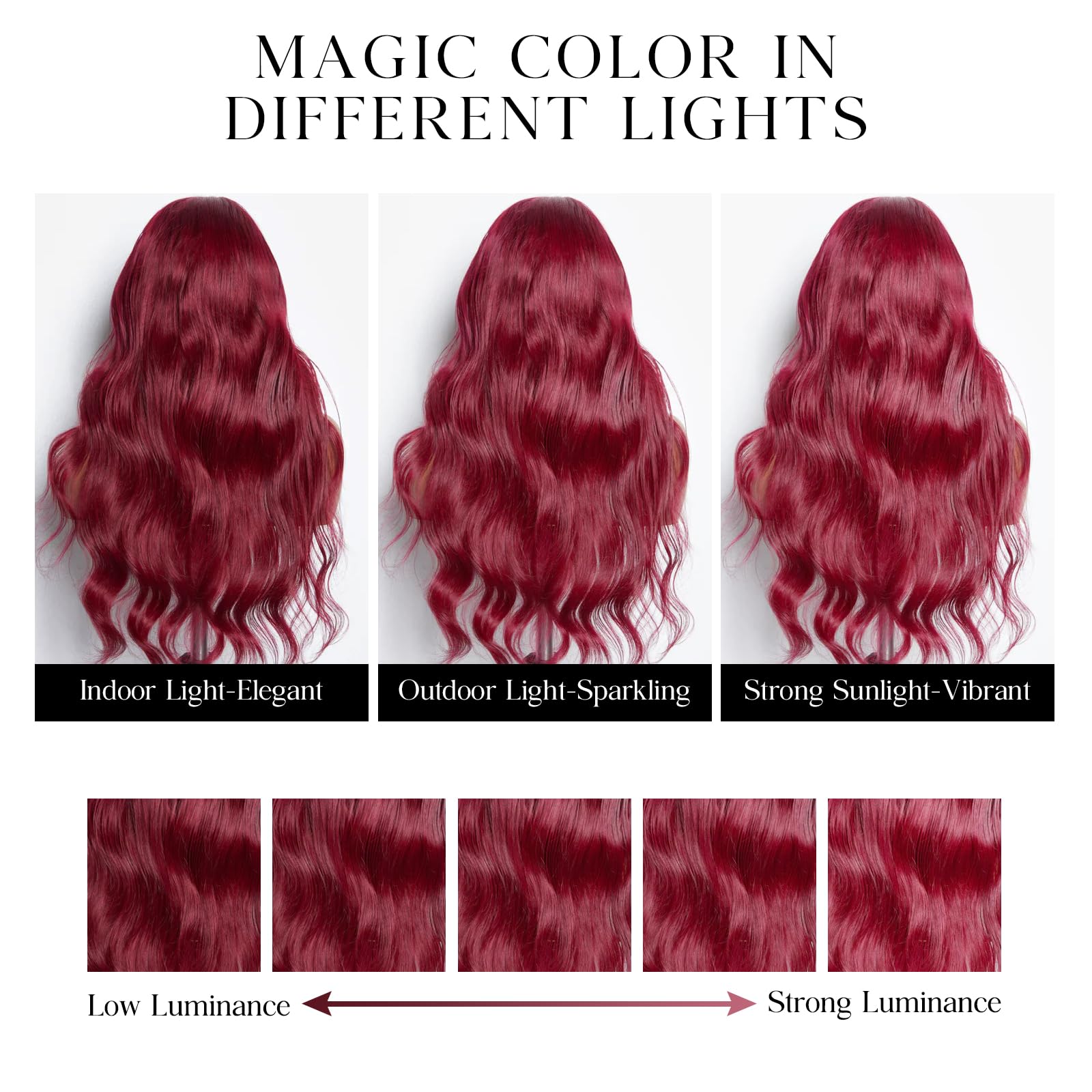 Junemet 16 Inch Red Wine 99j 13x4 HD Lace Front Wigs Human Hair Body Wave Human Hair Wigs Burgundy Glueless Real Brazilian Virgin Human Hair Lace Frontal Wigs for Women - Image 4