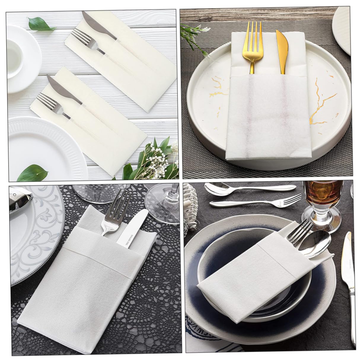 Servilletas Decorativas 50 Unidades de Papel Blanco