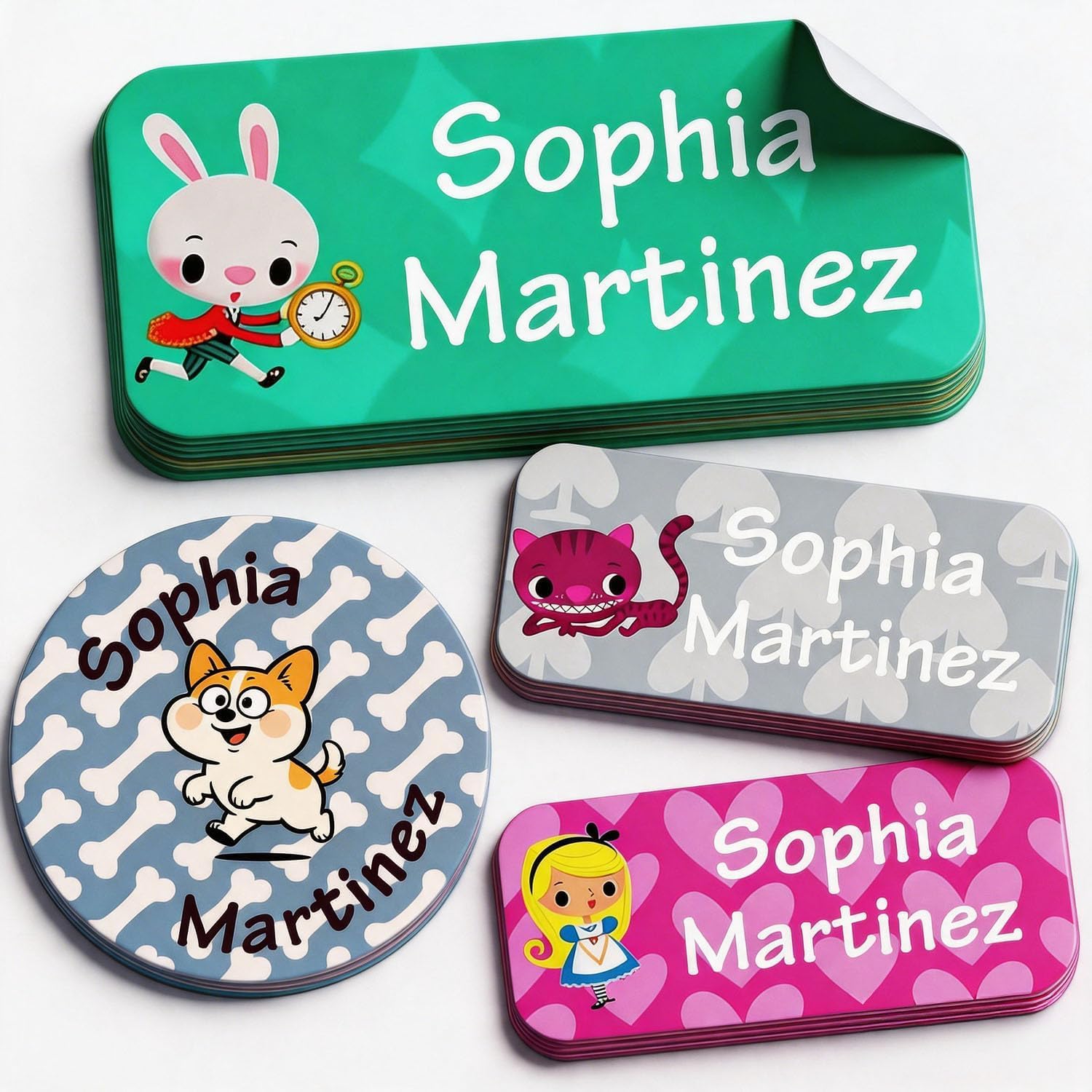 Personalized Daycare Name Labels for Kids (135 Labels) Custom Waterproof Name Stickers for Child Clothing Tag, Bottles,Camp，Lunch Boxes and School Supplies