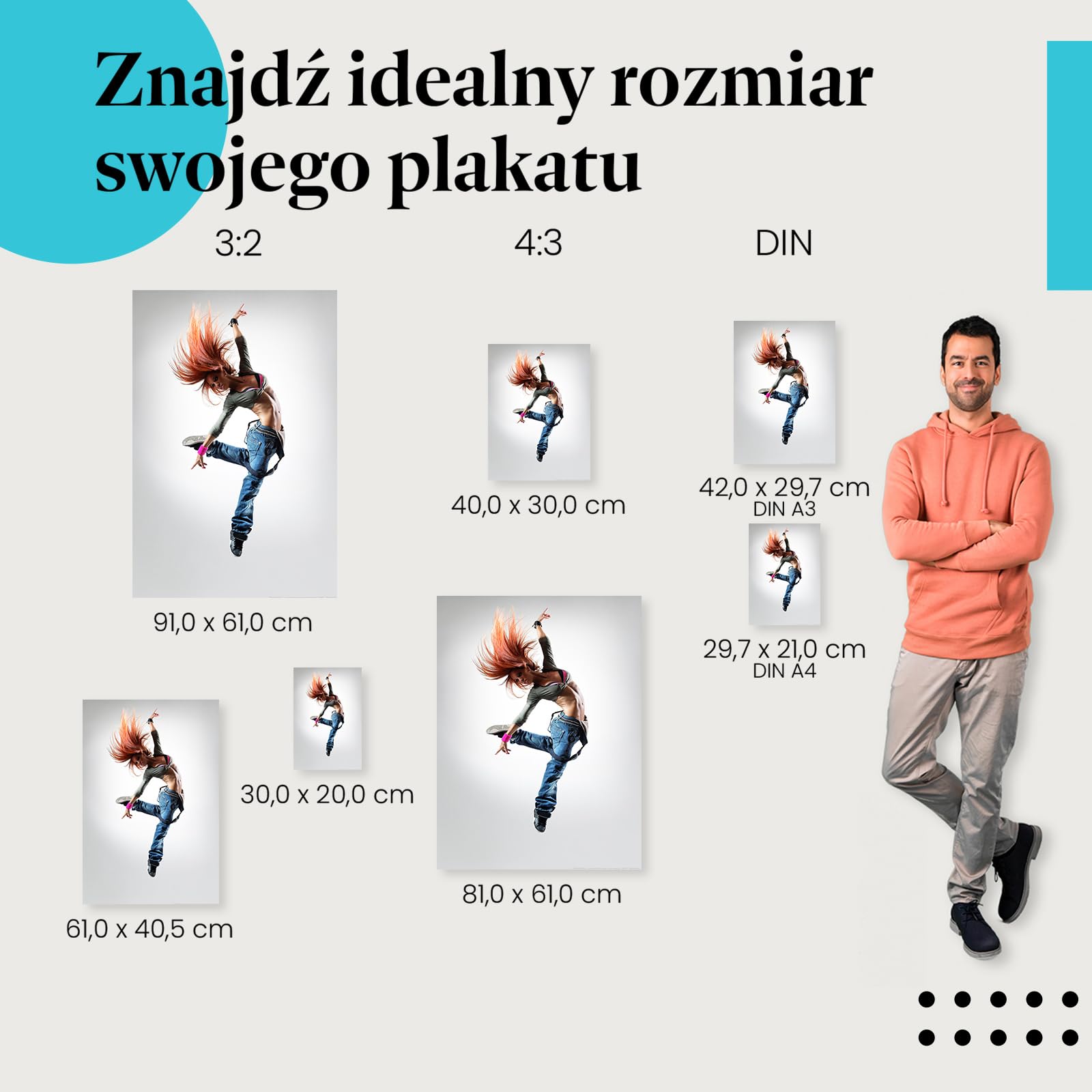 Postereck - 0191 - Hip hop, tancerz, muzyka, street dance, kobieta. Wydruk, Druk, Sztuka Ścienna, Dekoracja. - ekran - 75,0 cm x 50,0 cm