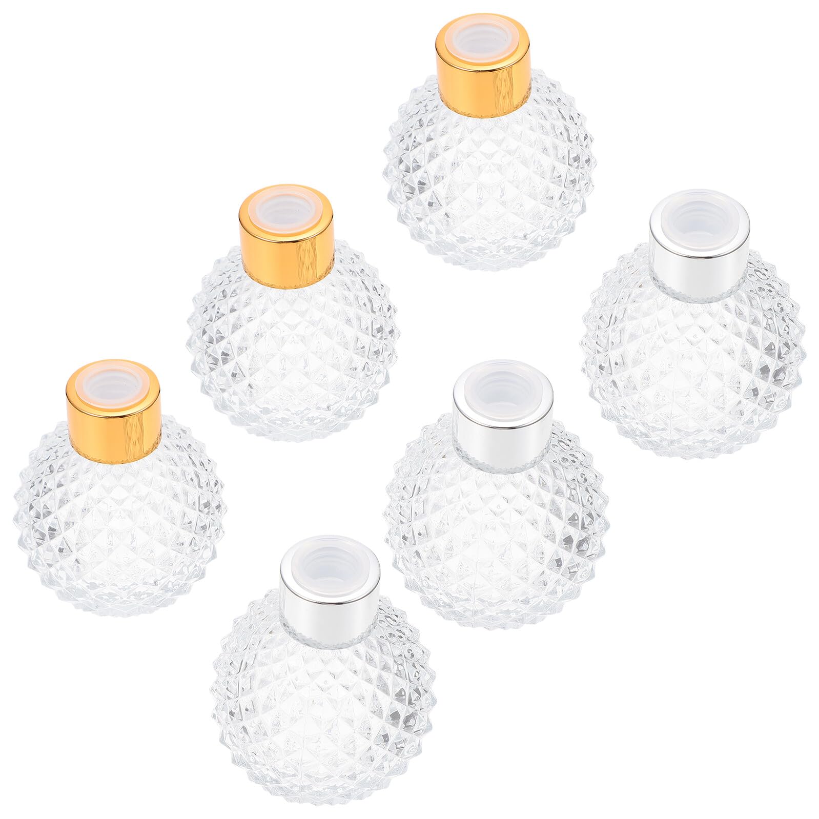 PRETYZOOM 6 pezzi Bottiglie Vetro Vuote Contenitori Profumo Ricaricabili per Sostanze Aromatiche e Profumi Trasparenti per Uso Quotidiano e Regali Natale Colore Casuale Colore Casuale