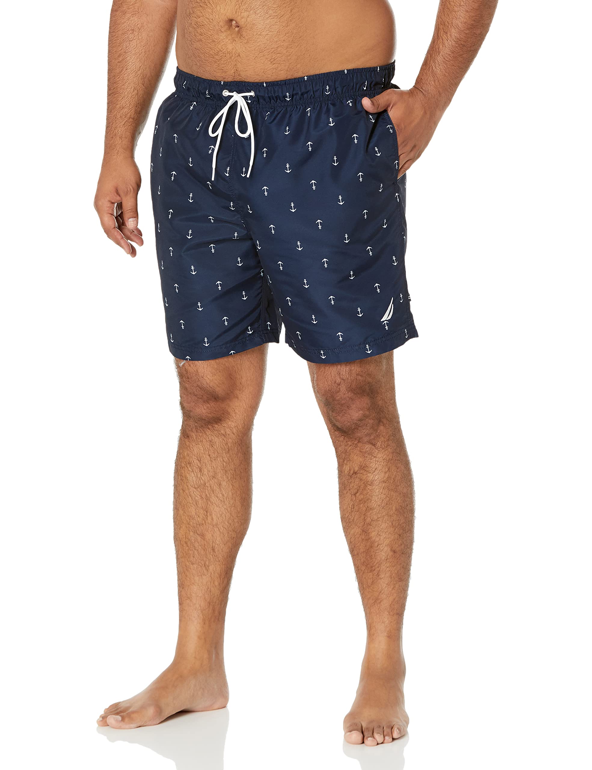 nautica Men's Quick Dry All Over Classic Anchor Print Swim Trunk-picture-20