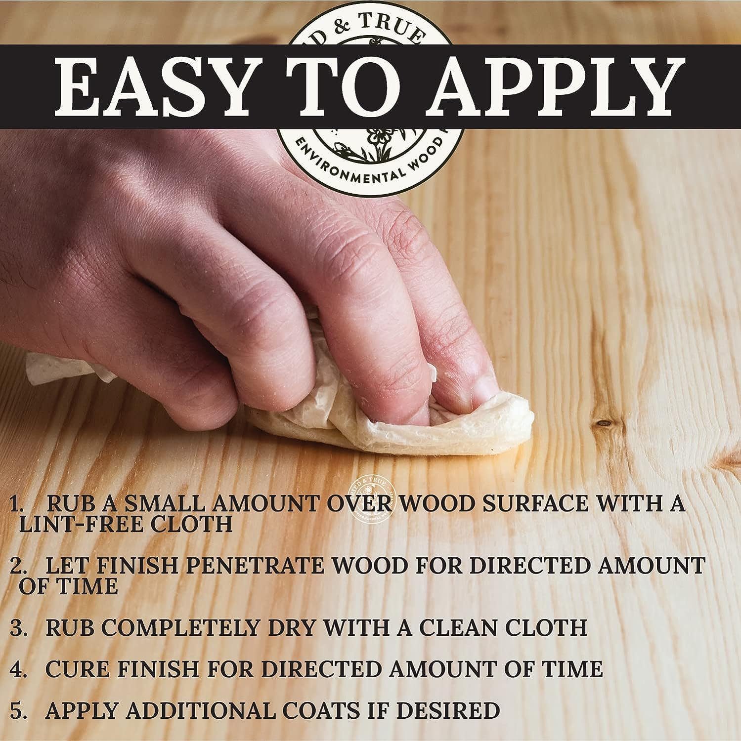Tried & True Danish Oil, Pint - Pure Polymerized Linseed Oil Wood Finish, Ideal for Furniture, Rustic Pieces, & Priming Wood for Other Oil or epoxy-Based Products - Food Safe, Simple, Fast Curing