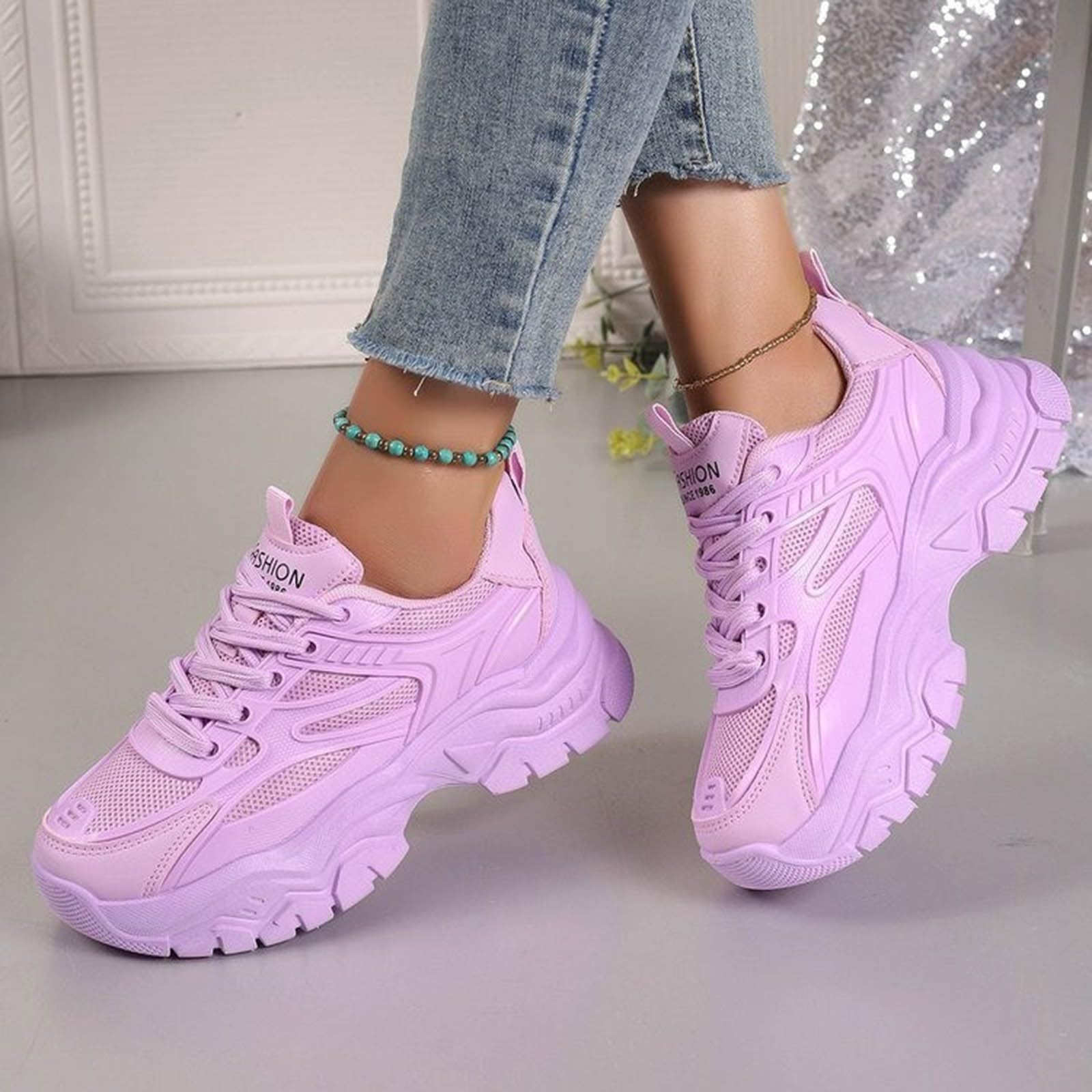 Scarpe da Ginnastica da Donna Traspiranti Scarpe Memory Foam Donna Comode | Tennis Camminata in Tessuto Sintetico per Passeggiata Invernale Calzature Fitness Leggerezza Assoluta Tomaia Maglia