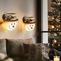 Vista 7 de FUNPENY Cubiertas de luz de porche de Navidad con diseño de muñeco de nieve, decoración de Navidad al aire libre, cubiertas de luz para luces