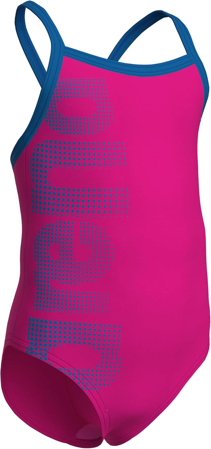 Arena Girls Arena Girls' Logo Infant Toddler and Kids Athletic One Piece Sleeveless Swimsuit