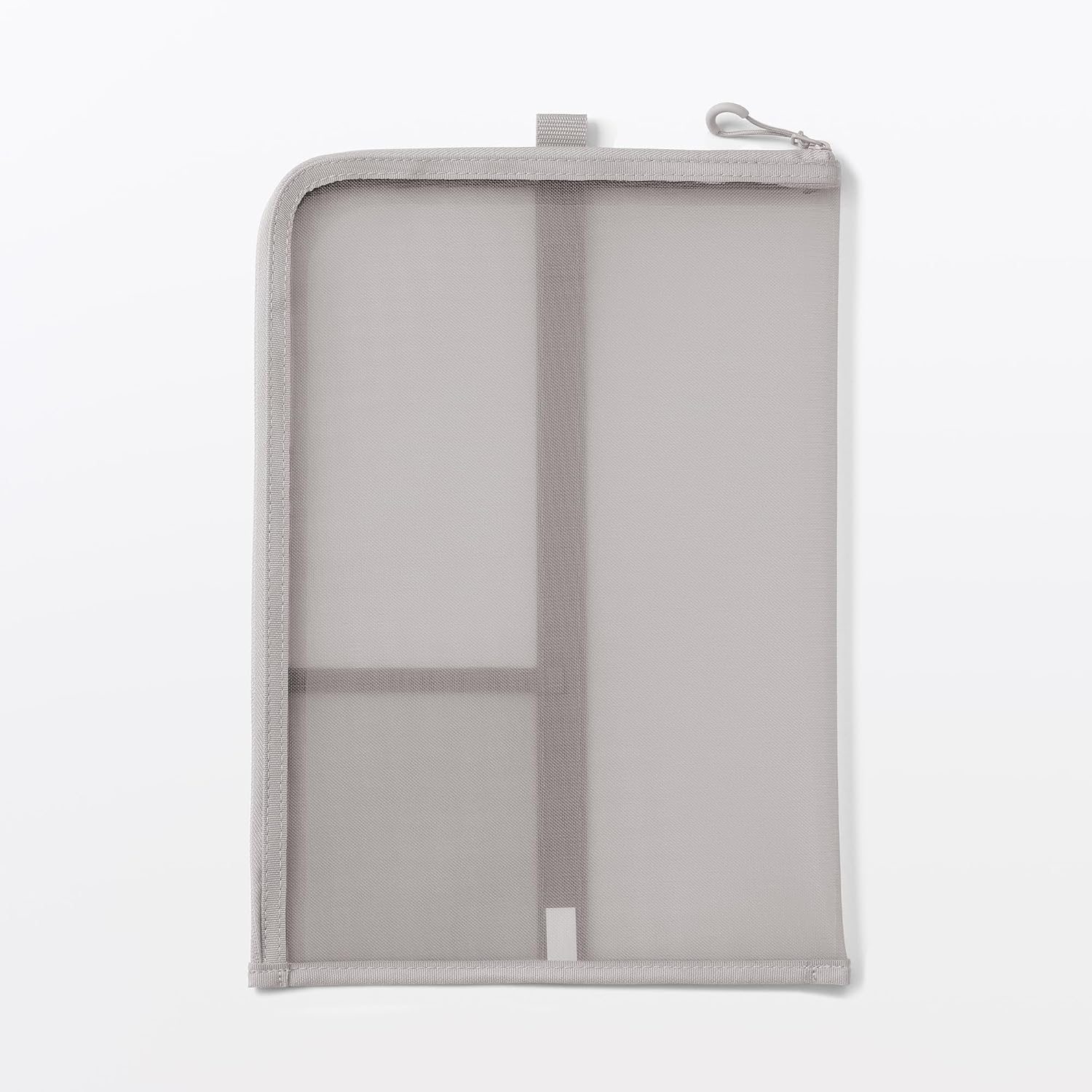 MUJI 23044721 Nylon Mesh Vertical Document Case with Dividers for A4 Size, Gray