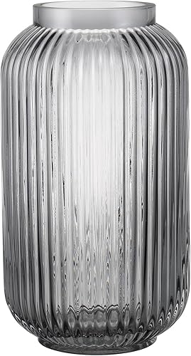 Miniatura 39 de Jarrón de vidrio acanalado, jarrones de flores para ramo, jarrones de vidrio transparente para flores, moderno jarrón acanalado para sala de estar,