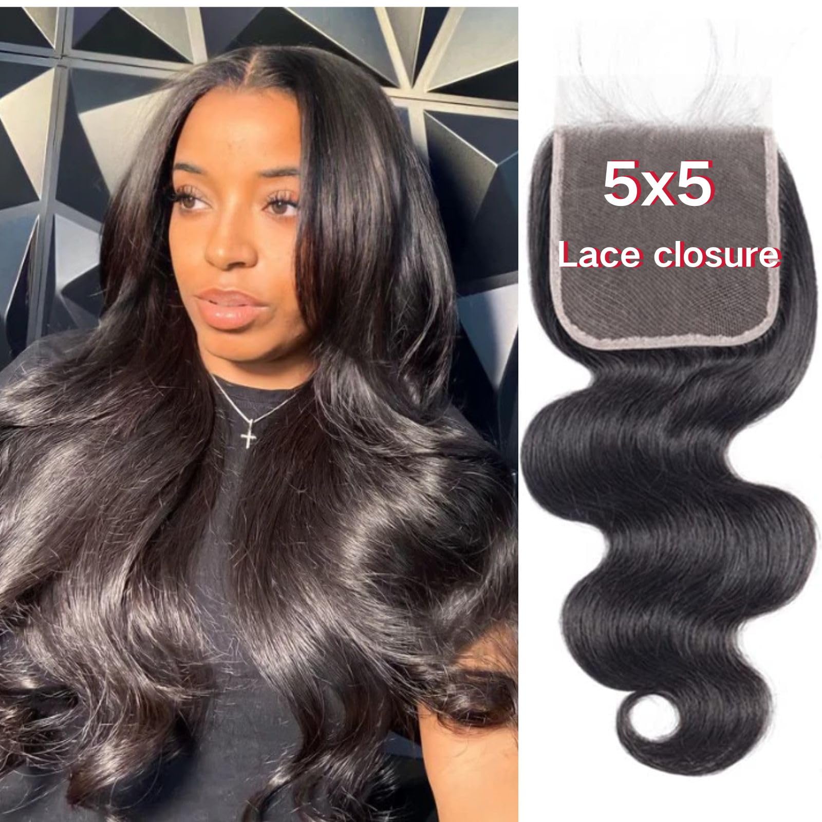 Amazon.com : 5x5 HD Lace Frontal Closure Body Wave Human Hair