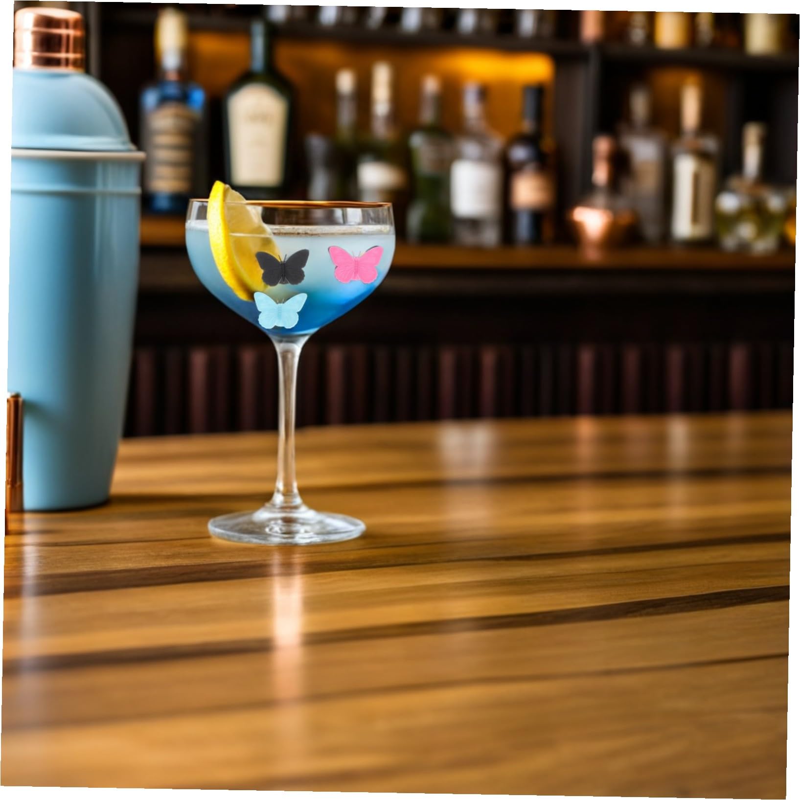 24 Pezzi Segna Bicchieri in Silicone con Ventosa Identificatori Farfalla Rimovibili per Vino e Cocktail Marcatori Riutilizzabili per Feste Matrimoni e Bar